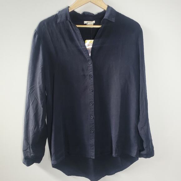 Matty M Ladies' Lyocell Blouse in Midnight Blue - Picture 3 of 8